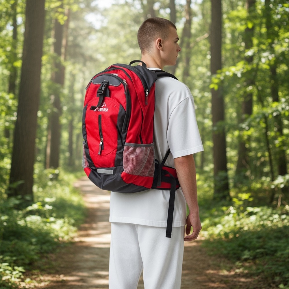 Red and Black unisex Backpack